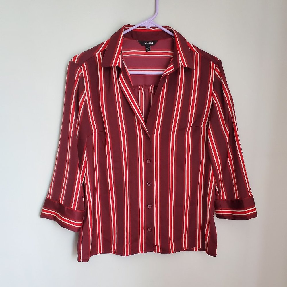 Express Small Woman's Button Up Striped Shirt